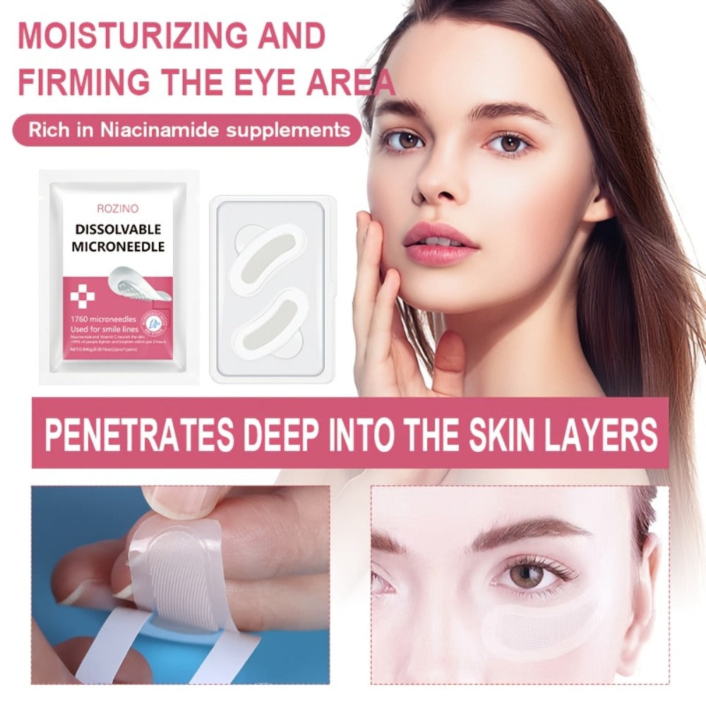Microneedle Patches Hyaluronic Acid Niacinamide Dissolving Face Patches for Forehead Smile for Entryways, Bedrooms and Living Spaces