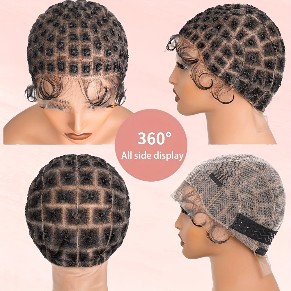 HD Lace Crochet Wig Cap Pre-Made Braided Sections Baby Hair Glueless Full Lace Base for Box Braids Goddess Passion Twist 45-122 Sections