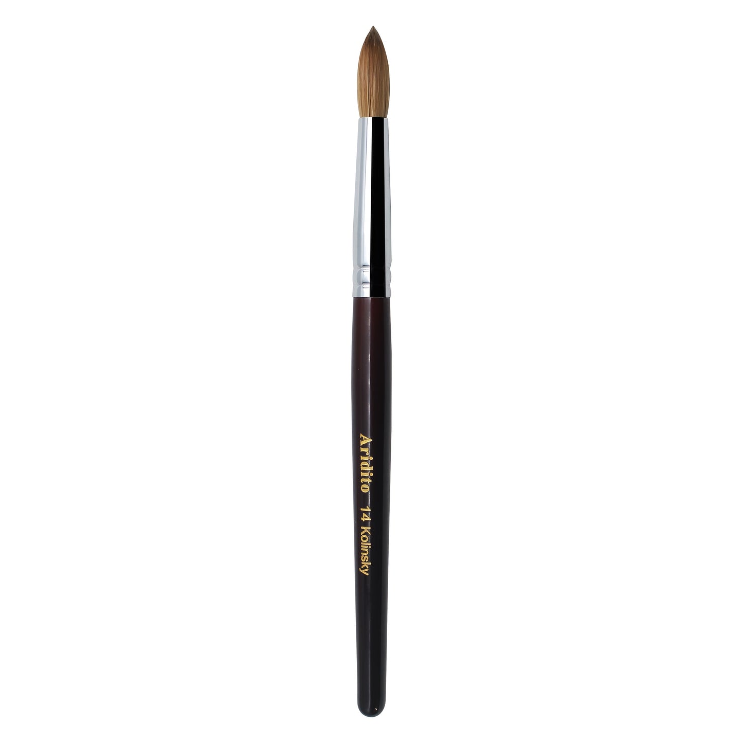 Kolinsky Acrylic Nail Brush Round Head Red Wine Wooden Handle – Professional Brush for Acrylic Extension Nail Art Sculpting & Manicure