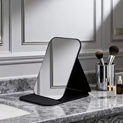 Barber Mirror, 3 Way Mirror for Self Hair Cutting with LED Lights, 360° View Anti-Fog HD Glass USB Rechargeable Folding Barber Mirror