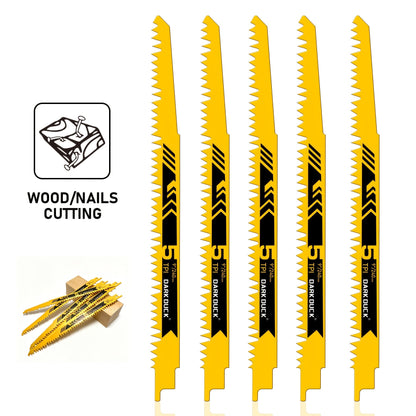 Reciprocating Saw Blade Set with 12-Piece Assortment or Six-Blade DK80066 Checkout Option for Wood and Metal