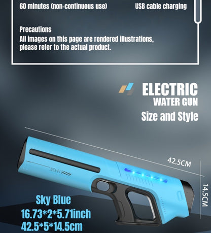 Electric Pulse-Light Water Blaster Bundle with Hard Case, Pictured Goggles and Three Color Choices