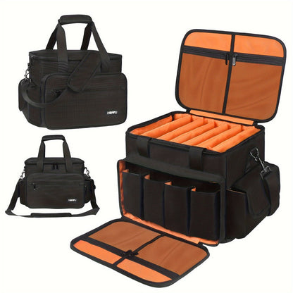 DJ Gig Bag with Removable Dividers, Padded Controller Mixer Carrying Case, Modular Interior, Touring Studio Travel Ready