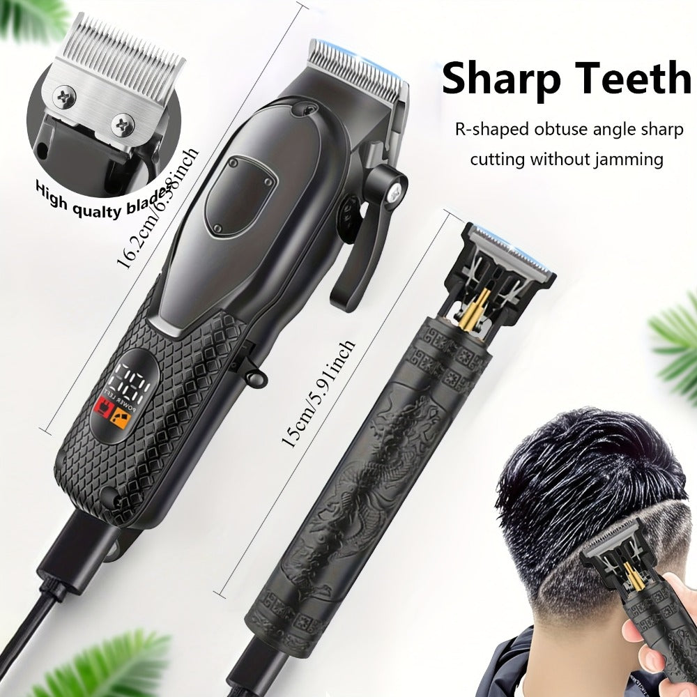 Multi-Piece Hair Clipper Kit for Men – USB Rechargeable Cordless Electric Trimmer Set, 2-Piece & 4-Piece Home Travel Barber Tool