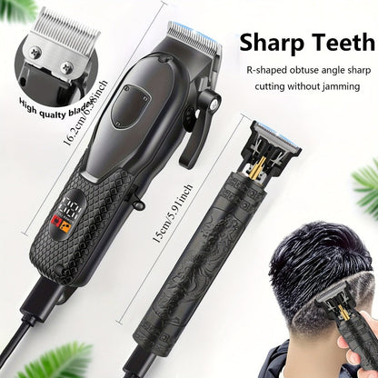 Multi-Piece Hair Clipper Kit for Men – USB Rechargeable Cordless Electric Trimmer Set, 2-Piece & 4-Piece Home Travel Barber Tool