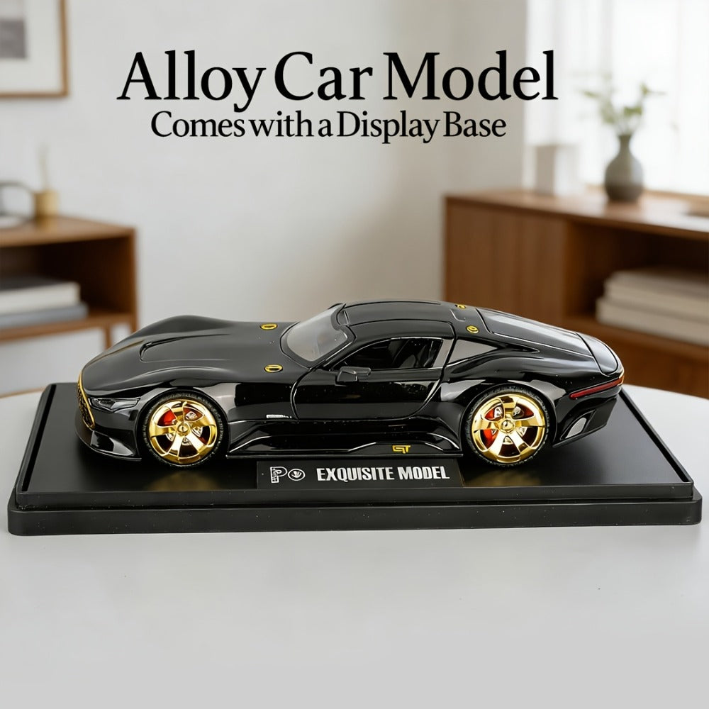 Mercedes-Benz GT Supercar Diecast Model with Gull-Wing Doors, Zinc Alloy High-Detail Static Collectible