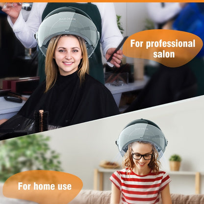 Ionic Floor-Standing Hooded Hair Dryer 1875W, Adjustable Height Professional Salon Hood Dryer for Deep