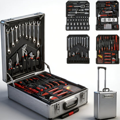 52-Piece Professional Tool Set – Multi-Function Home & Car Repair Toolkit with Portable Toolbox, Ideal Gift for DIY Enthusiasts and Auto