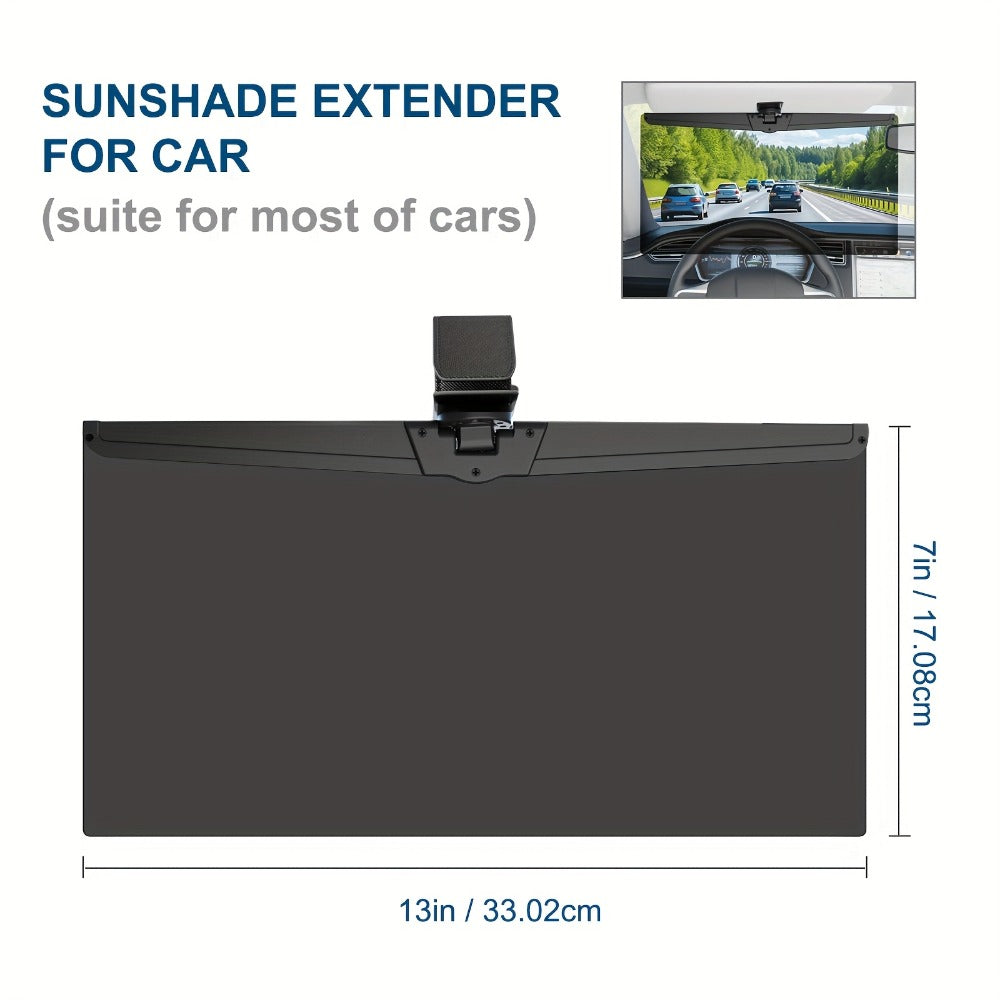 Car Visor Extender Polarized UV400 Anti-Glare | Clip-On Adjustable Sun Visor Extension, Blocks Blinding Sun & Headlight Glare