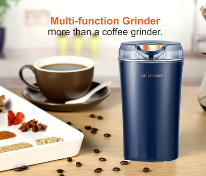 Electric Coffee Grinder 200W | Quiet Spice Grinder | 80g Large Capacity 12 Cups | 304 Stainless Steel Blade | One-Touch Operation | Grinds