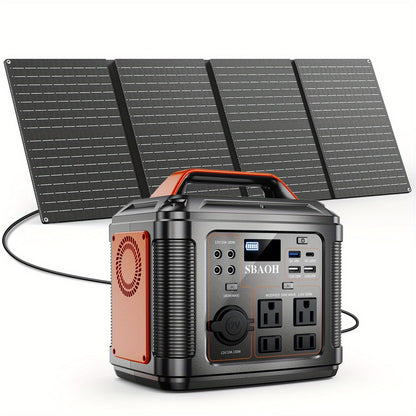Portable Power Station 300W 296Wh – 13 Outputs, AC/USB-C PD100W/QC3.0/DC, LED Flashlight, for Camping, Road Trips