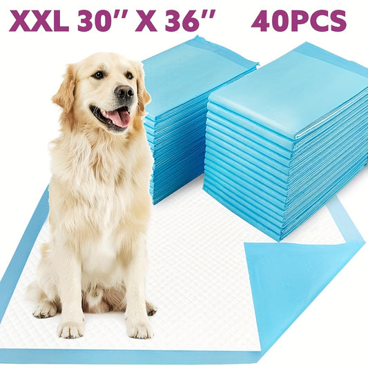 Puppy Pee Pads XXL 30x36 Inch 40 Count – 6-Layer Thickened Heavy Absorbent Disposable Dog Training Pads with Polymer Leak-Proof & Quick-Dry