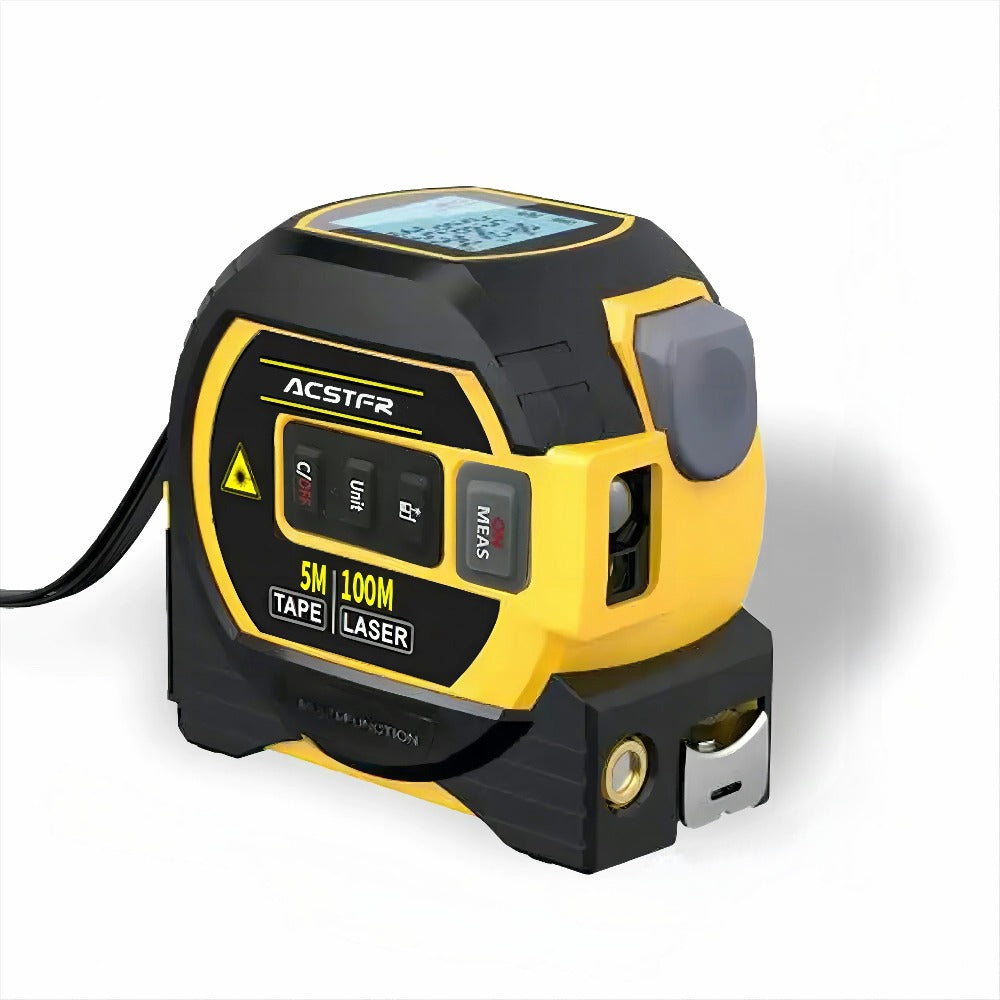 3-in-1 Laser Tape Measure Digital Laser Rangefinder Steel Tape Measure Cross Laser Level High for Entryways, Bedrooms and Living Spaces