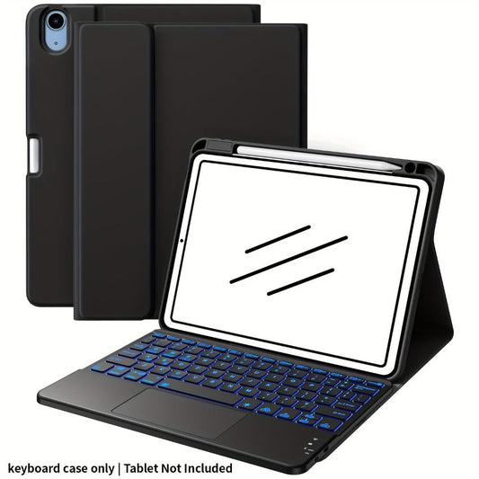 Blue Detachable Backlit Keyboard Folio for iPad 11th Gen A16 or 10th Gen 10.9-Inch with Pencil Holder