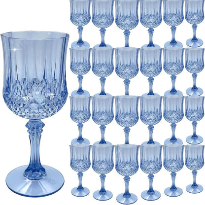 Plastic Wine Glasses 24 Pack 7oz for Home Cooking, Dining and Outdoor Meals, with the Listed Configuration
