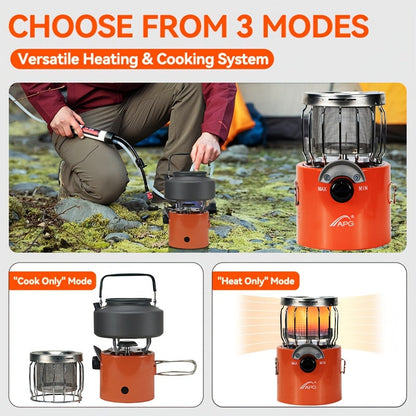 Portable Propane Radiant Heater 9000 BTU – Silent Outdoor Gas Heater with Regulator for Camping, Ice Fishing, Hunting & Emergency Use