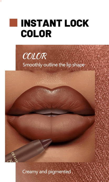 Lipstick Set, Fit Colors 6-Piece Matte Crayon Collection with Brown, Nude, Pink and Purple Colors