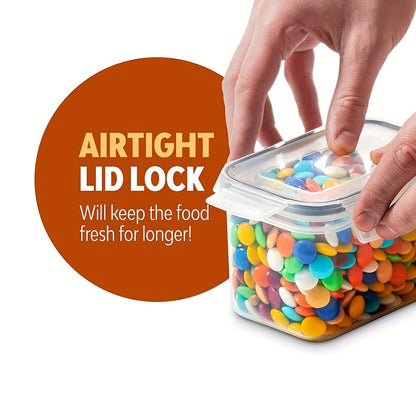 Food Storage Container Pantry Set with Three to 42 Jars, Flip-Top Lids, BPA-Free Plastic and Labels