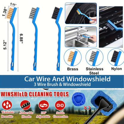 26-Piece Car Detailing Kit – Complete Car Cleaning Brush Set with Drill Brushes, Wheel Brush, Wash Mitt, Cleaning Gel & Squeegee