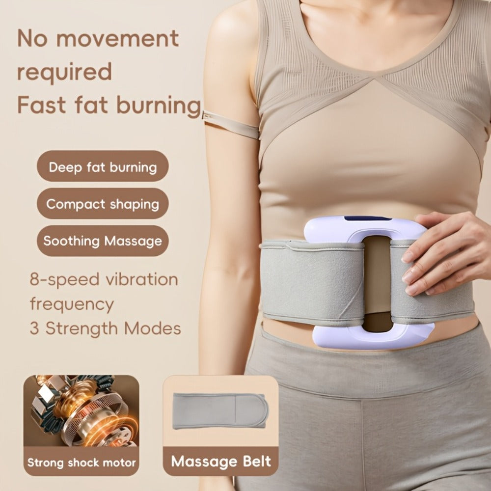 Dual Motor Electric Fascia Ring with Massage Belt – 8 High-Frequency Vibration Modes, Type-C Rechargeable Large Battery, Ergonomic Grip