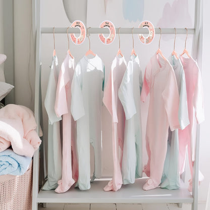 Baby Hangers Pink Velvet Nursery Closet Kids Clothes Hangers with Size Dividers for Infant Toddler Girls Boys 50/30pcs
