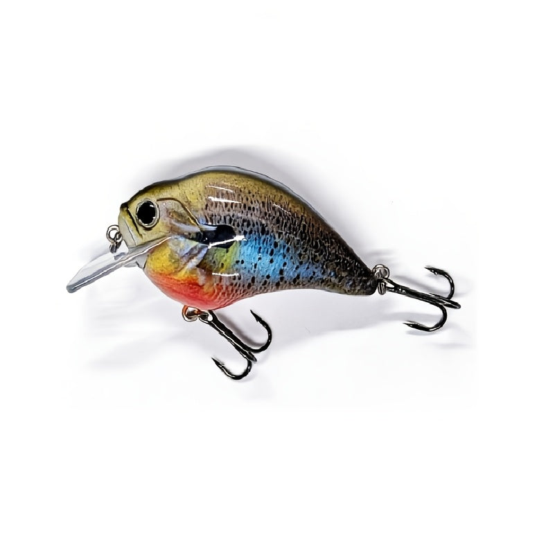 Fishing Lure Set 5-Piece Fat-Body Crankbaits, 2.95-Inch 15.5g Slow-Sinking Wobblers with Diving Bills and Treble Hooks