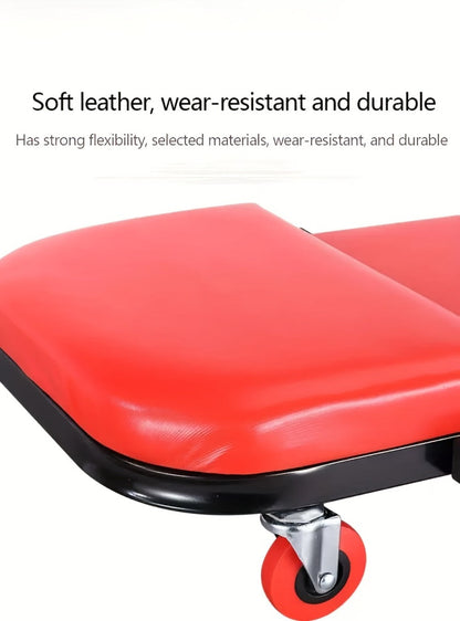 Mechanic Creeper Crawler Seat 36" Z-Type Folding with 6 Swivel Wheels & Adjustable Load Plate – Garage Repair Crawling Board