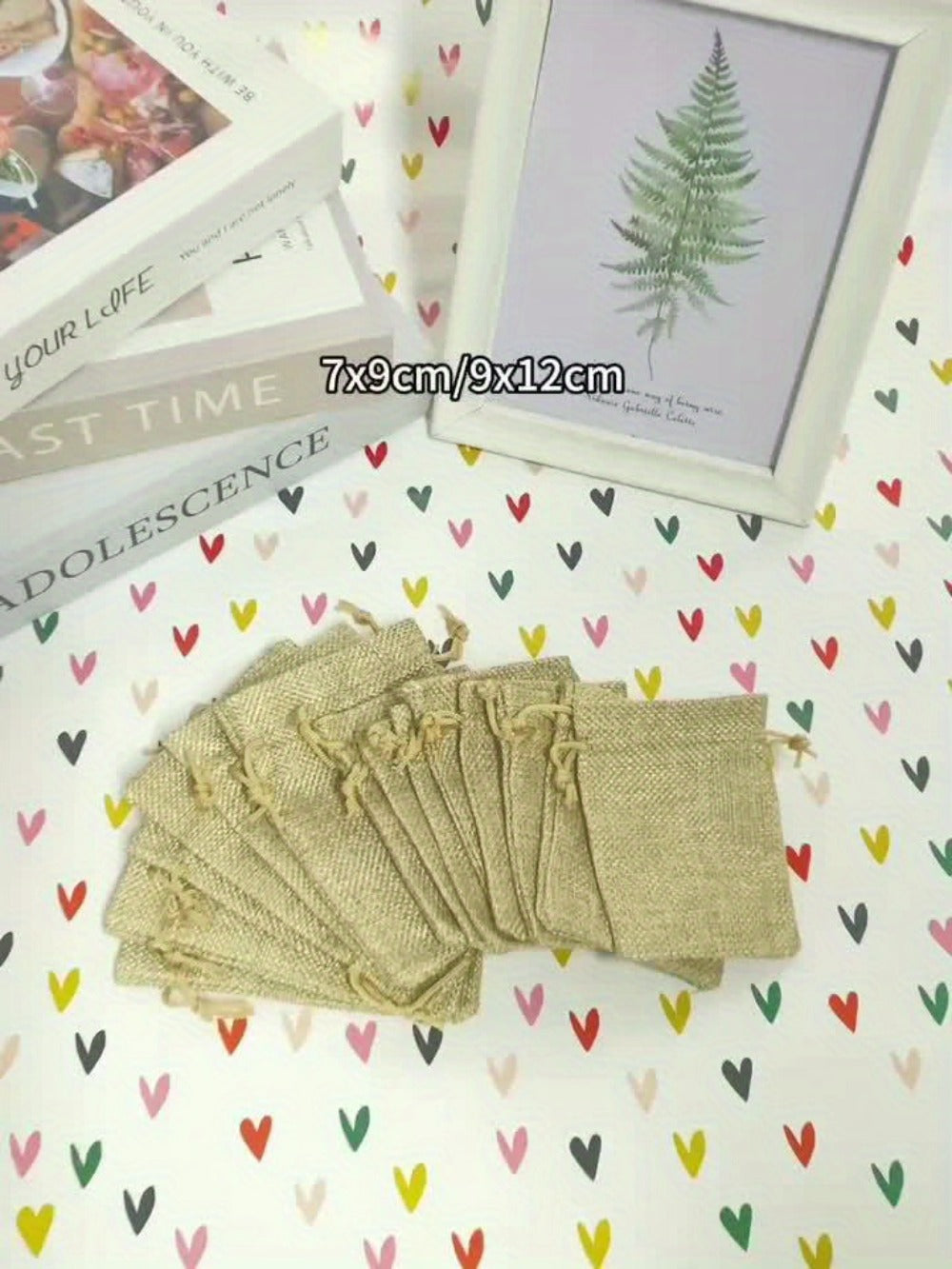 Natural Jute Drawstring Bags 50pcs – Multipurpose Gift Pouches for Party Favors, Wedding, Packaging & Storage