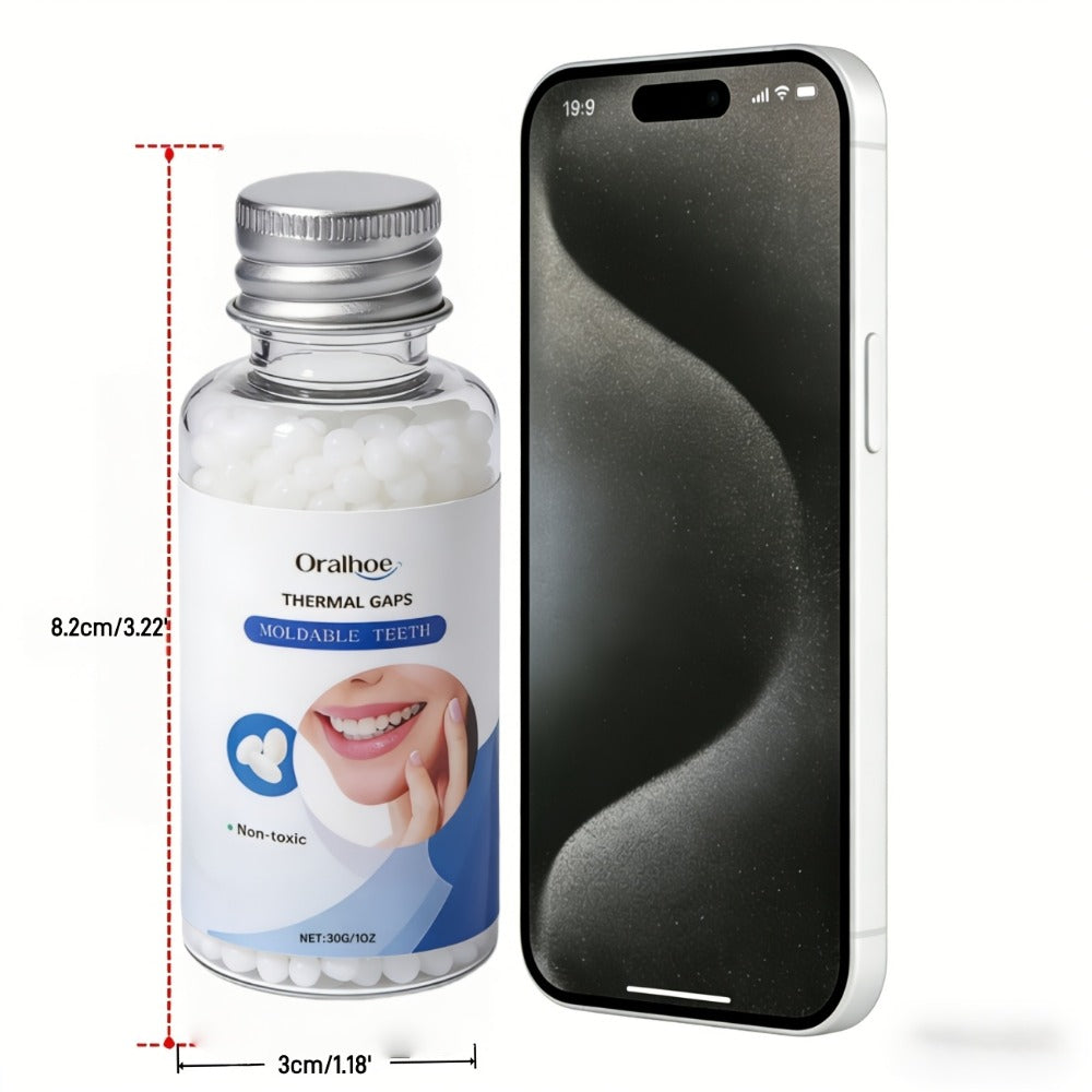 Temporary False Tooth Kit DIY Cosmetic Dental Moldable Thermoplastic Realistic Fit for Missing Broken