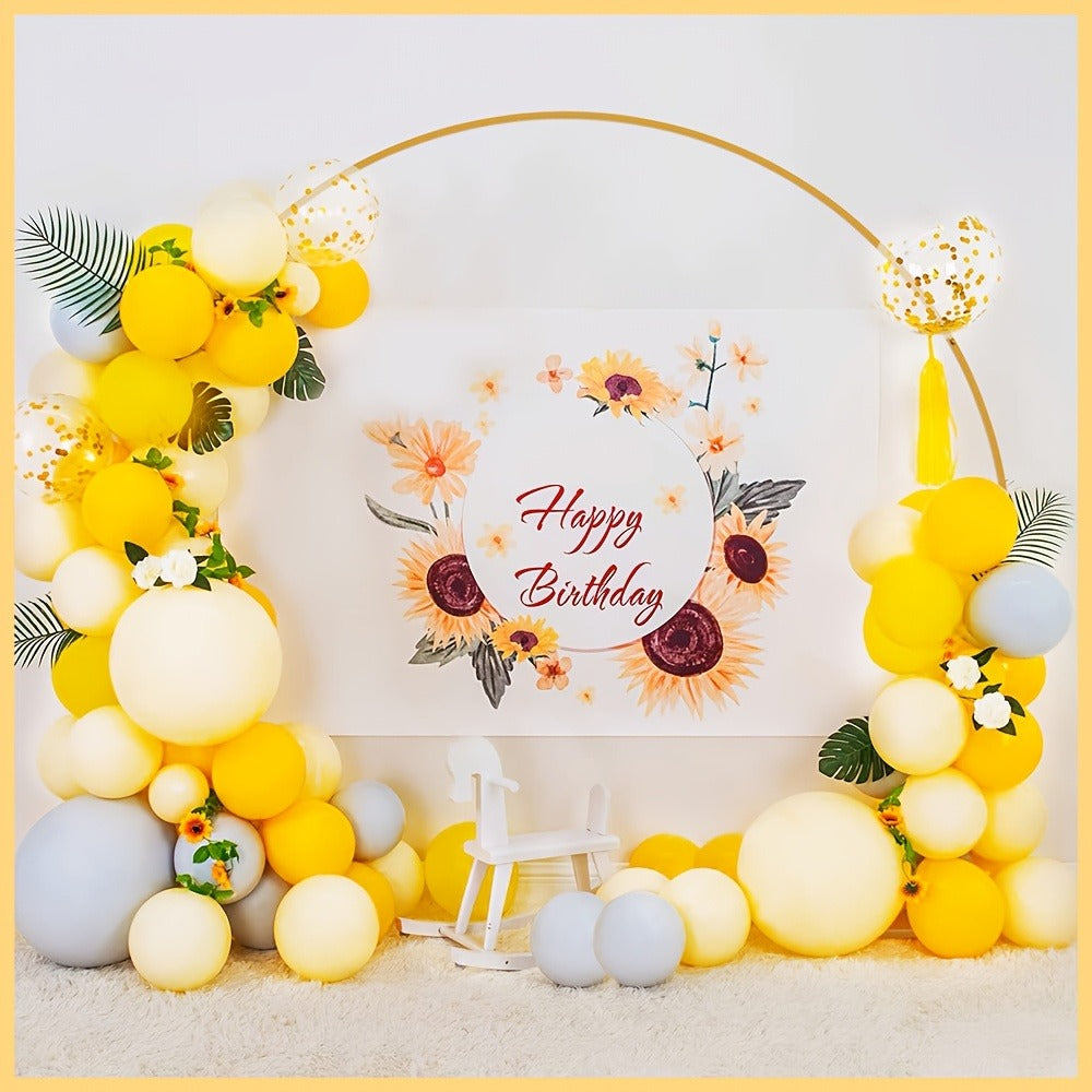 Metal Round Wedding Arch Backdrop Stand - Circular Balloon Arch Kit for Wedding, Birthday Party