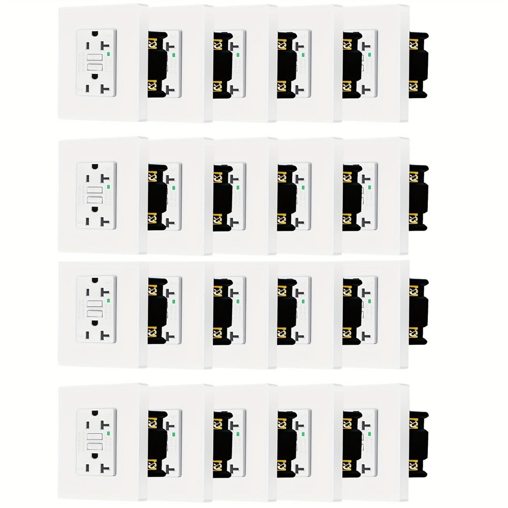 GFCI Outlet 20 Amp Tamper Resistant WR Weather Resistant with Wall Plate ETL Listed for Home Cooking, Dining and Outdoor Meals
