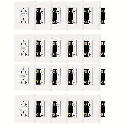 GFCI Outlet 20 Amp Tamper Resistant WR Weather Resistant with Wall Plate ETL Listed for Home Cooking, Dining and Outdoor Meals