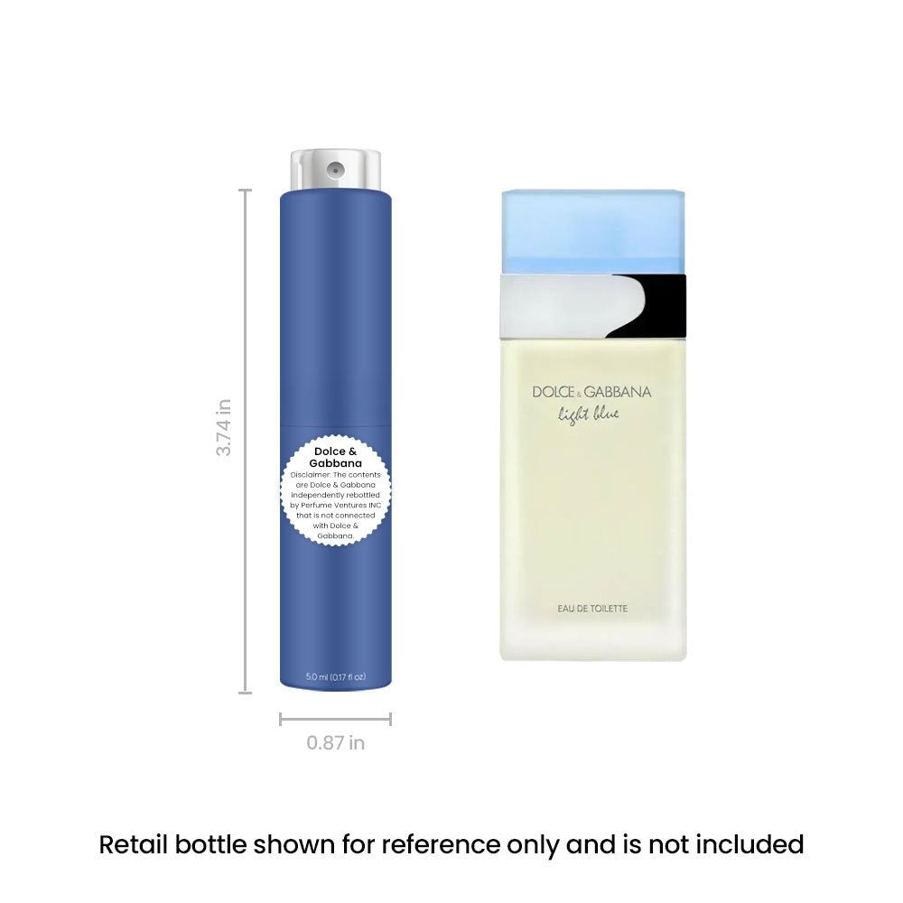 Eau de Toilette Dolce & Gabbana Light Blue for Women 5ml Travel Spray in Slim White Atomizer