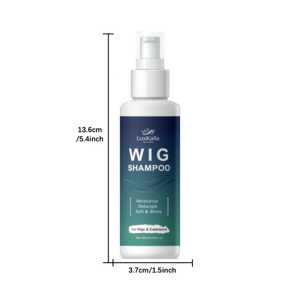 Synthetic Hair Shampoo 2-in-1 Deep Cleansing Revitalizing Detangling, Soak & Rinse Formula for Wigs Hair Extensions Braids