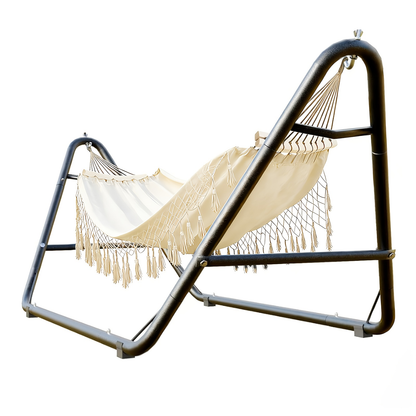 Freestanding Hammock and Stand Set with 89.37-Inch Width, Three Colors and 600 lb Load-Limit Marking