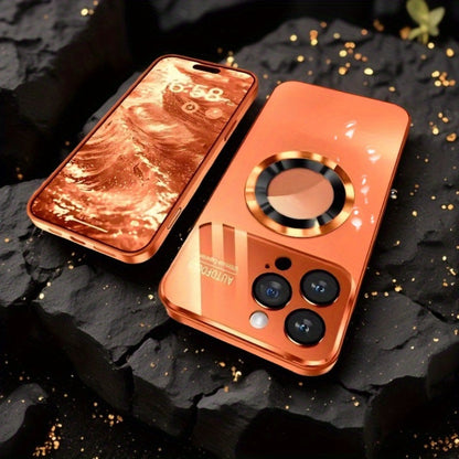 Titanium Matte iPhone Case Magnetic Wireless Charging Shockproof Glass Lens Cover for iPhone for an Everyday Personal Care Routine