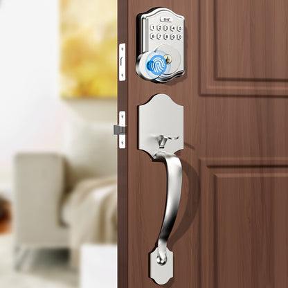 Keypad Deadbolt Lock Fingerprint Keyless Entry, Electronic Door Lock with Code Fingerprint & Key