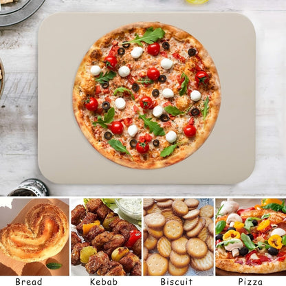 Pizza Stone for Oven and Grill Cordierite Baking Stone Thermal Shock Resistant for Pizza Bread Rectangular 15x11.8 Inch Round 15 Inch