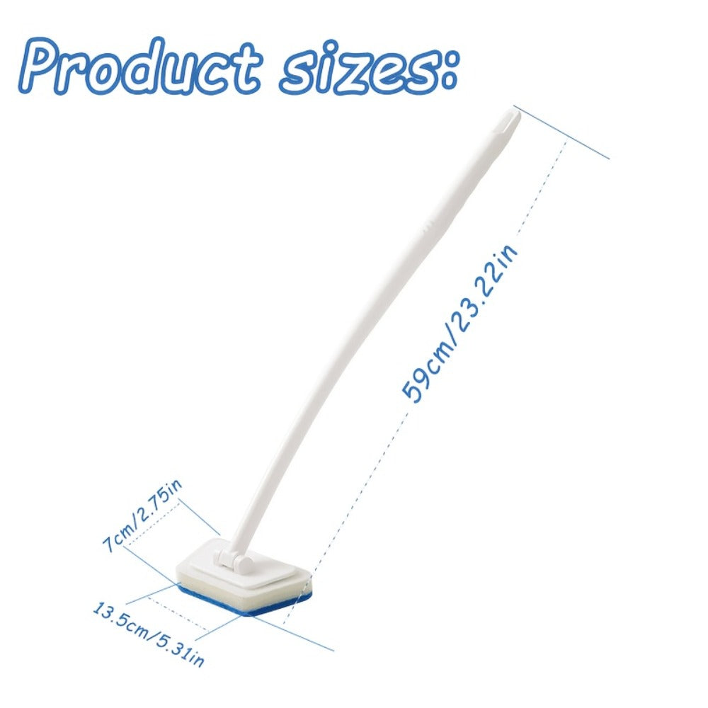 Long-Handle Sponge Cleaning Brush Set with 6, 10 or 15 Replaceable Pads and 23.22-Inch Handle
