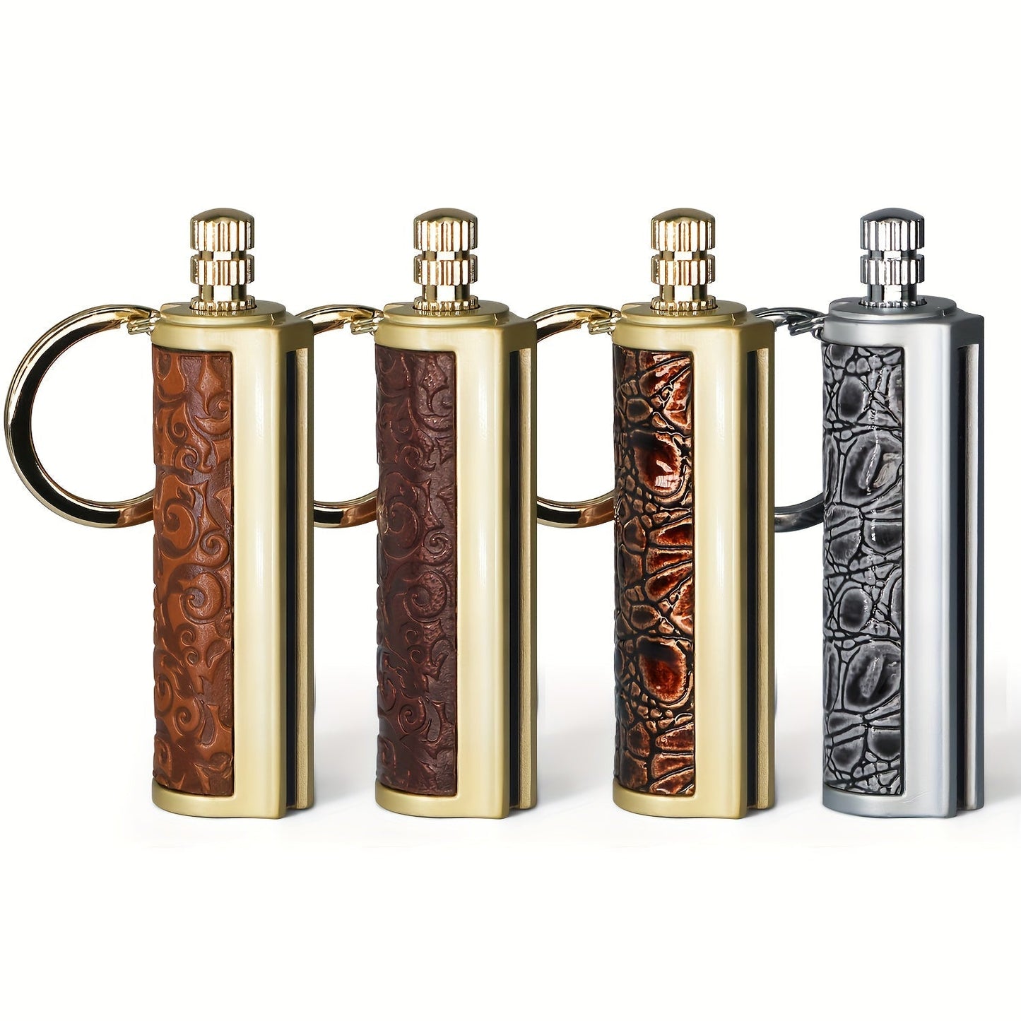 Permanent Match Fire Starter Set 4pcs, 10000-Strike Flint Metal Match Lighter with Keychain, Emergency Survival Fire Starter Kit for Outdoor