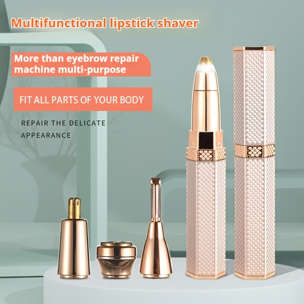 Women's Electric Shaver 2-in-1 Hair Removal Device - USB Rechargeable Wet Dry Body Shaver for Eyebrows Bikini Nose Face