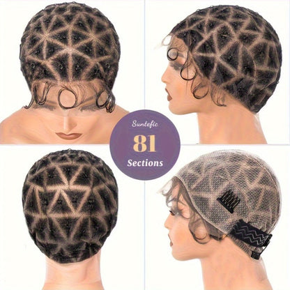 Braided Wig Cap Double Full Lace with Baby Hair Glueless Breathable Adjustable 22 Inch | 81-120 Sections Goddess Box Braid Faux Locs Passion