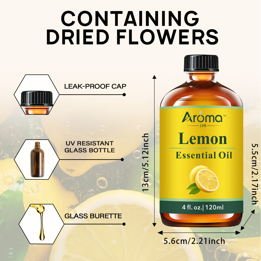 Essential Oil 115ml Multi-Scent Dropper Selection with Peppermint, Frankincense, Lemon, Rum or Cologne