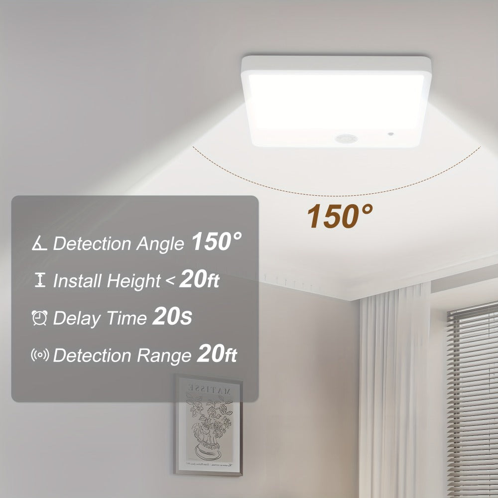 Wireless LED Ceiling Light Motion Sensor Rechargeable Battery Powered 3 Color Temperatures for Home Cooking, Dining and Outdoor Meals