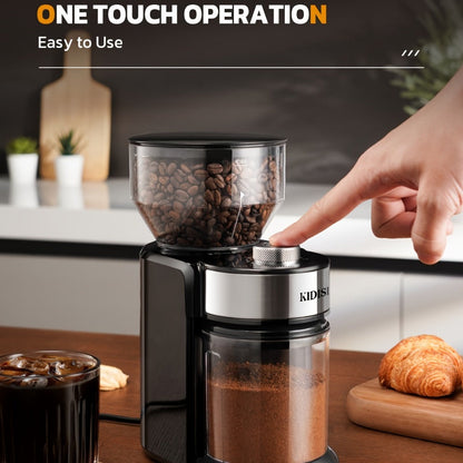 Burr Coffee Grinder Electric, 16 Grind Settings Adjustable Burr Mill Coffee Bean Grinder for 2-14 Cups