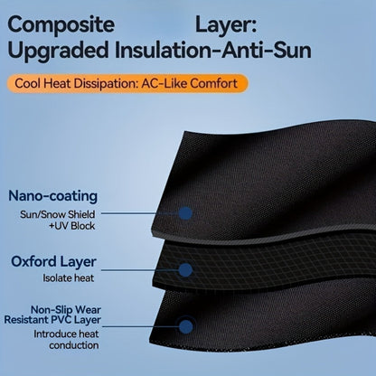Magnetic Car Sunshade Cover Universal Fit – UV Blocking Heat Insulating Snow Wind Leaf Proof with Reflective Strips