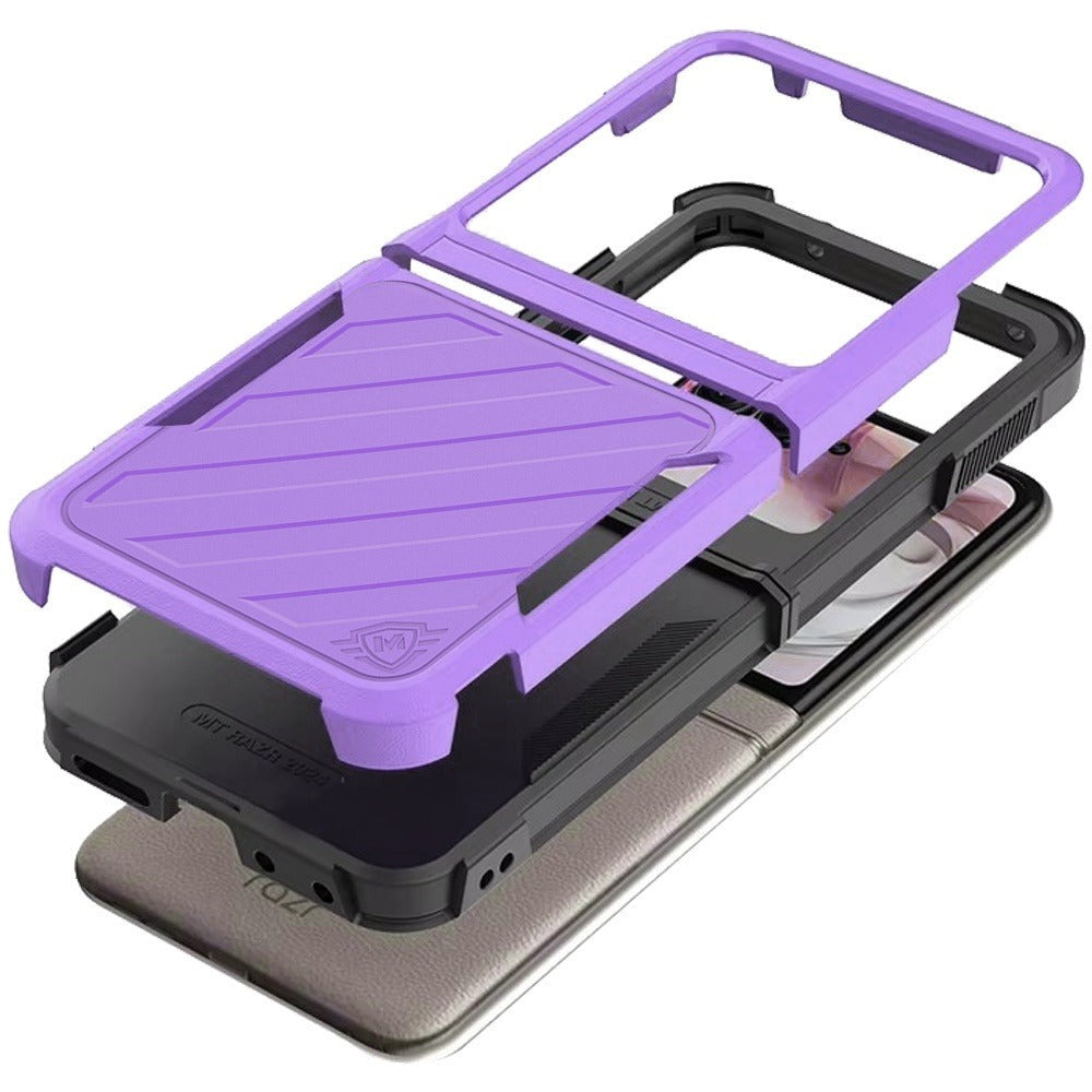 Phone Case Navy Dual-Layer PC and TPU Cover for Motorola Razr 2024 in a Single-Color Configuration
