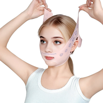 V-Line Face Lift Belt 5-Pack Facial Contouring Lifting Mask with Forehead Lift Band for Makeup, Travel and Everyday Vanity Use