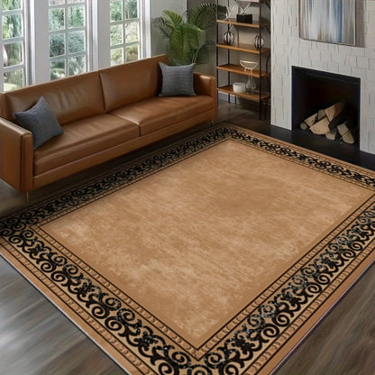 Area Rug Bohemian Vintage Flannel with 1000 g/m² Needle-Punch Weave in Three Washable Sizes