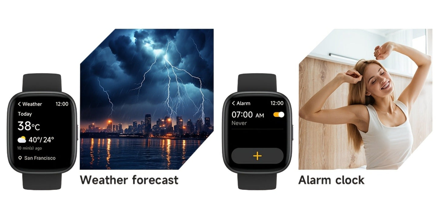 Smartwatch Alexa Built-in 1.83" HD – Wireless Calling, 100+ Sport Modes, Heart Rate, SpO2 and Sleep Readouts, Optional Woven